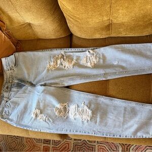 Light Blue Distressed Levi’s Jeans